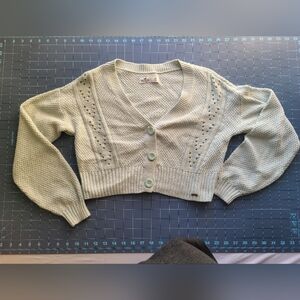 Hollister Mint Button-Up Cardigan